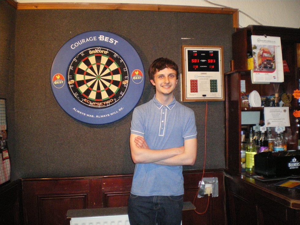 Our worthy winner, Kieran Dodd, at the Sportsman