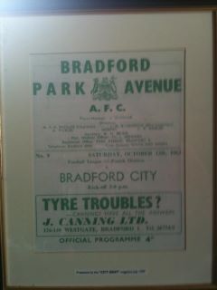 1963 Framed Football Programme