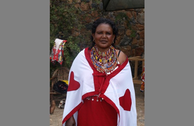 A Maasai lady at Olepolos, Kenya