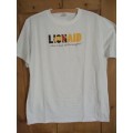 White Organic Cotton Tee  Shirt "LionAid"