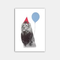 Lion Party Animal - A3 Digital Print